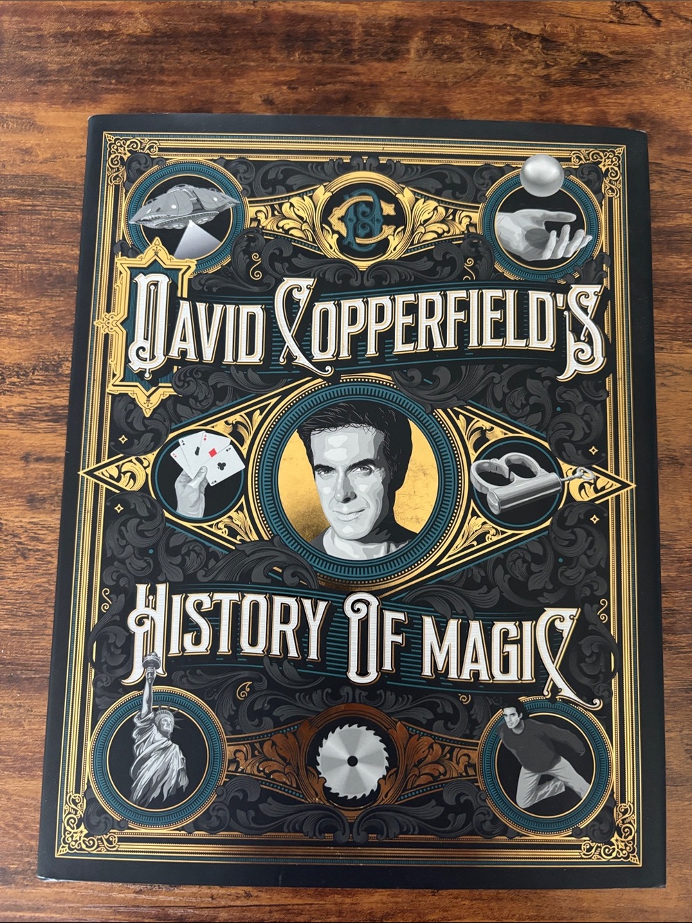 David Copperfield's History of Magic Hardcover Book - Black & Gold